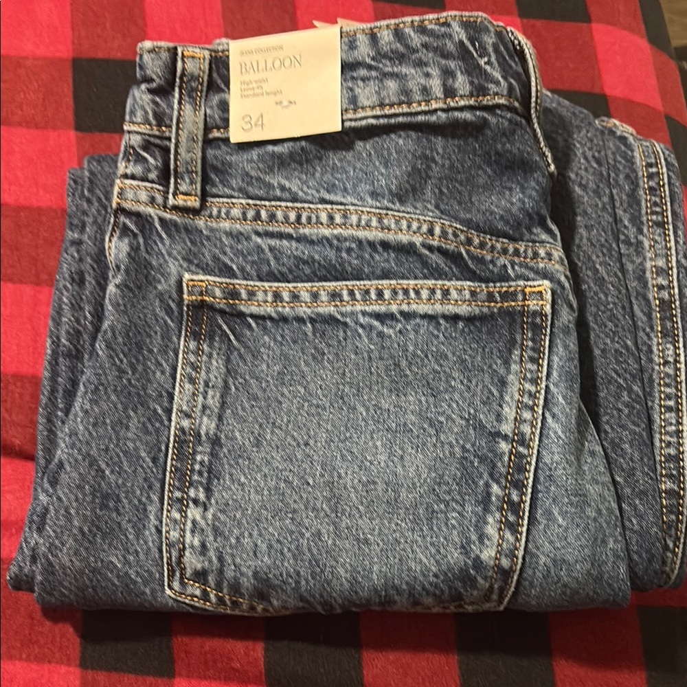 Mango Blue Flare & Wide Leg Jeans